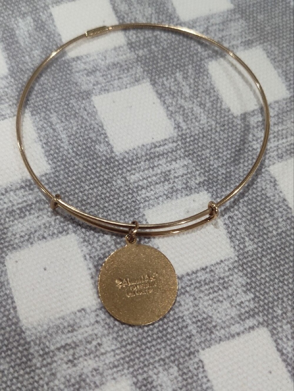 Alex and Ani Gold Filled Initial A Charm Bangle - Picture 2 of 5